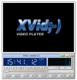 Встроенный видеоплеер Xvid с панелью управления воспроизведением и эквалайзером